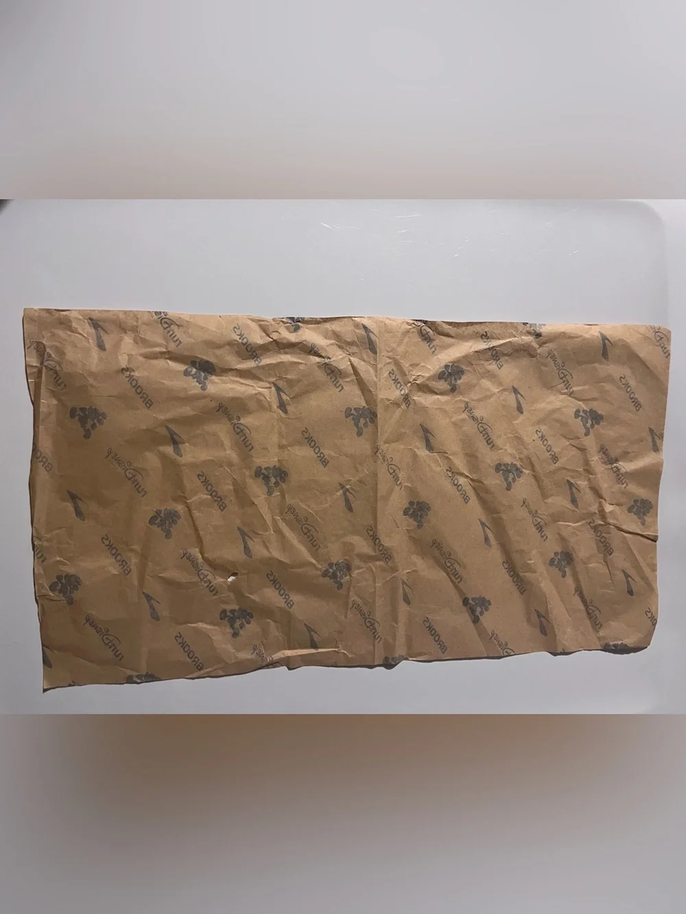 Brooks Brown Kraft Tissue Paper with Blue Logo Print